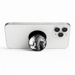Black and White Leaking Marble Phone Stand