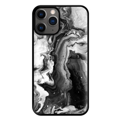 Black and White Leaking Marble Phone Case for iPhone 12 Pro Max