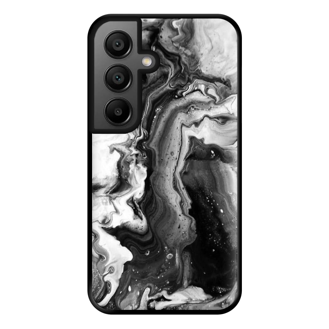 Black and White Leaking Marble Phone Case for Google Pixel 8