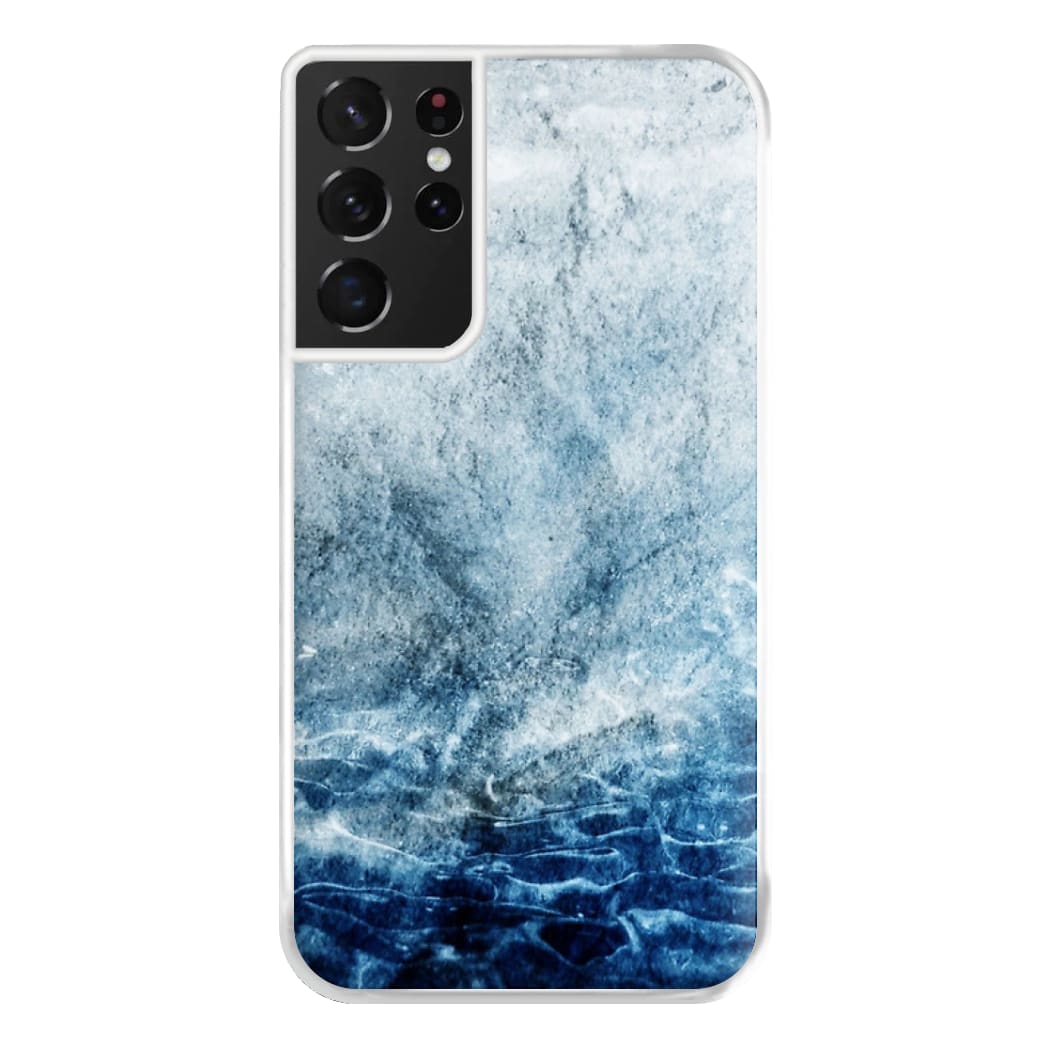 Sea Blue Marble Phone Case for Galaxy S21 Ultra