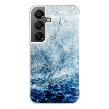 Sea Blue Marble Phone Case for Galaxy A55