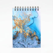 Sea Blue and Gold Marble Notebook 4