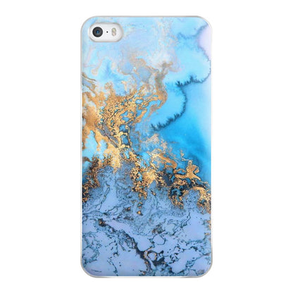 Sea Blue and Gold Marble Phone Case for iPhone 5 / 5s / SE 2016