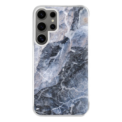 Grey and White Marble Phone Case for Galaxy S24 Ultra