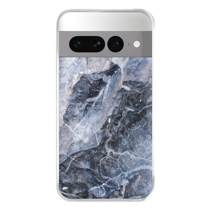 Grey and White Marble Phone Case for Google Pixel 7 Pro