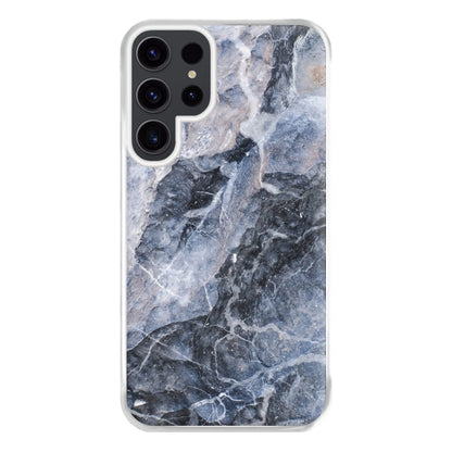 Grey and White Marble Phone Case for Galaxy S23 Ultra