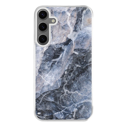 Grey and White Marble Phone Case for Galaxy S24FE