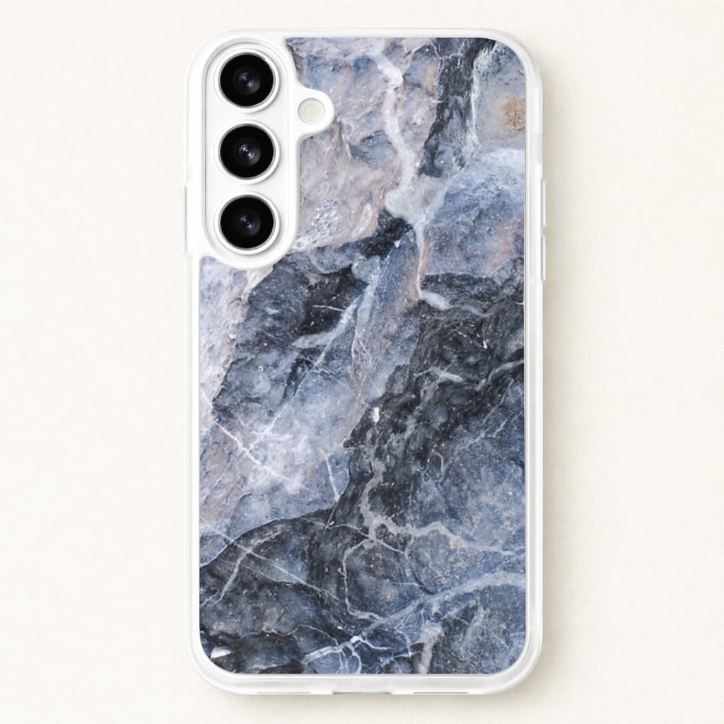 Grey and White Marble Phone Case for Galaxy S26 Plus