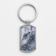 Grey and White Marble Luxury Keyring 1