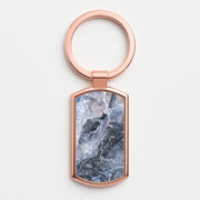 Grey and White Marble Luxury Keyring 4