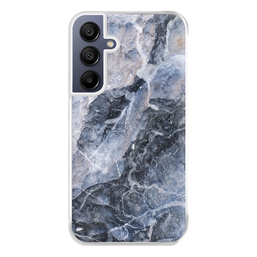 Grey and White Marble Phone Case for Galaxy A16