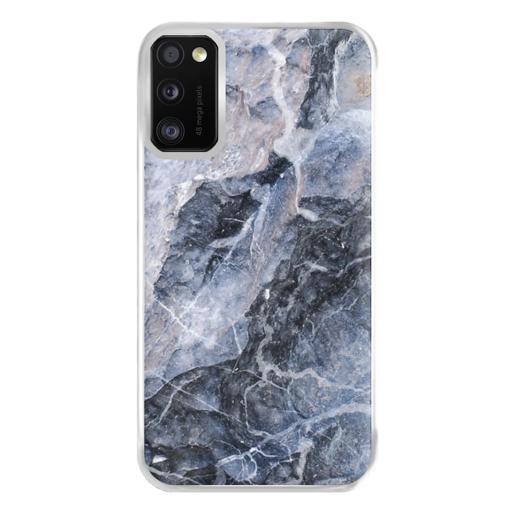 Grey and White Marble Phone Case for Galaxy A41