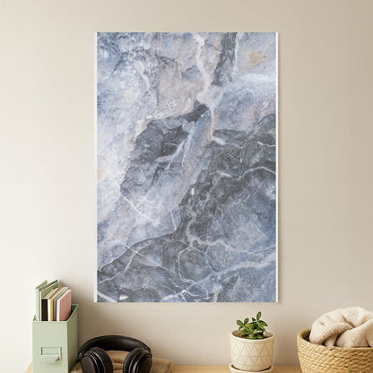 Grey and White Marble Poster