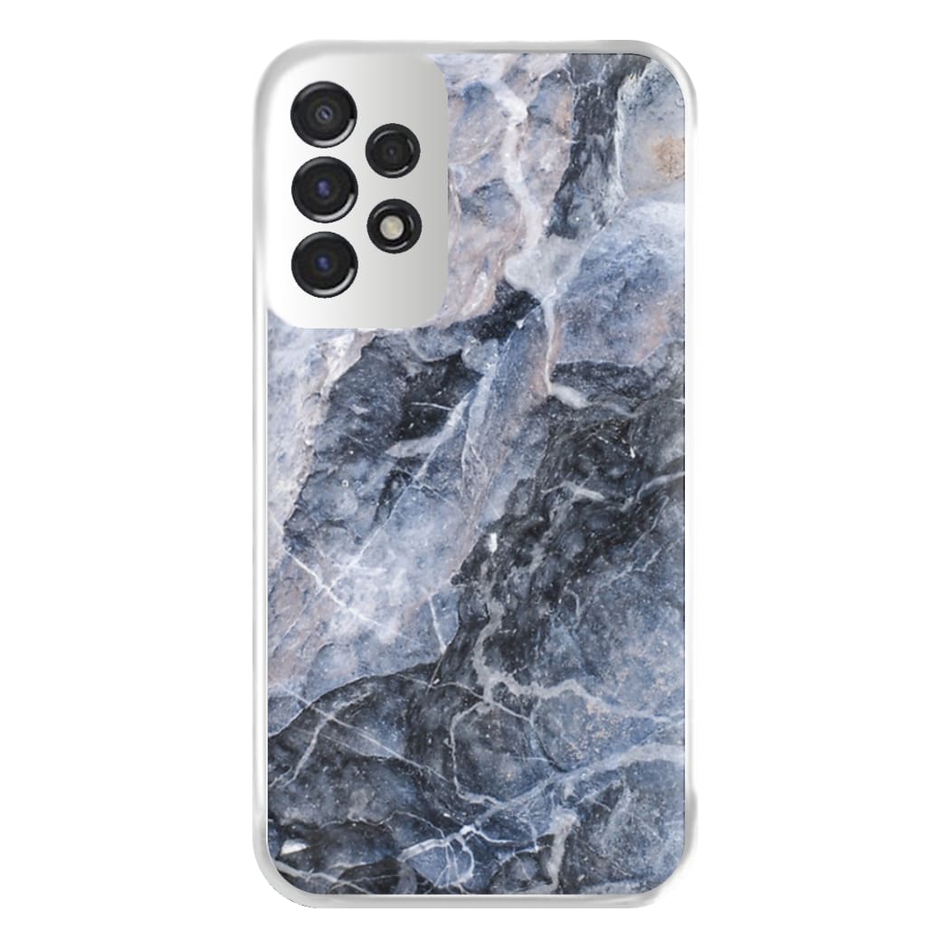 Grey and White Marble Phone Case for Galaxy A53