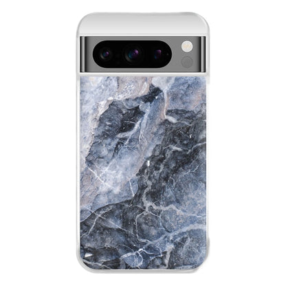 Grey and White Marble Phone Case for Google Pixel 8 Pro