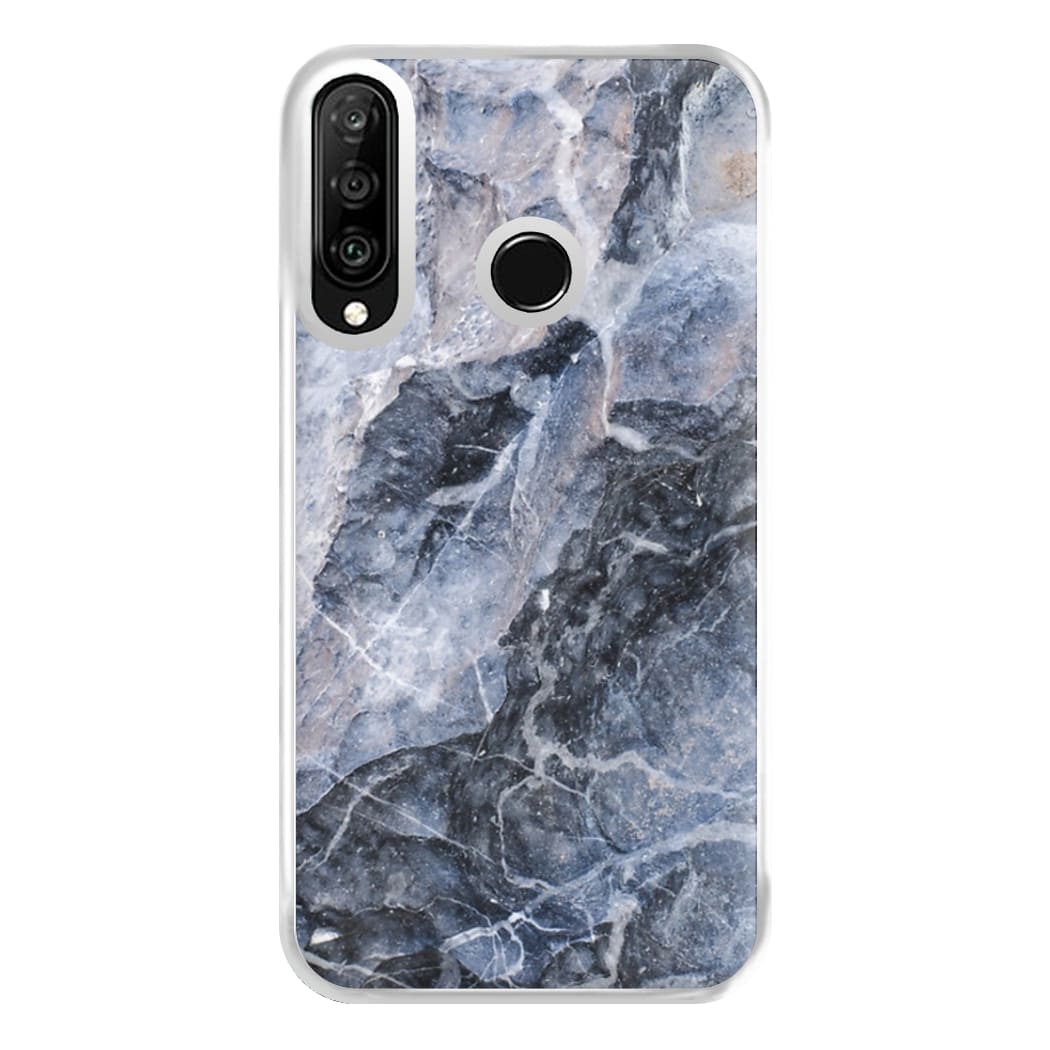 Grey and White Marble Phone Case for Huawei P30 Lite