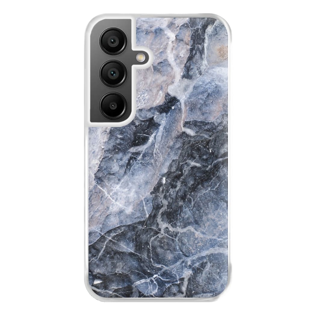 Grey and White Marble Phone Case for Galaxy A55