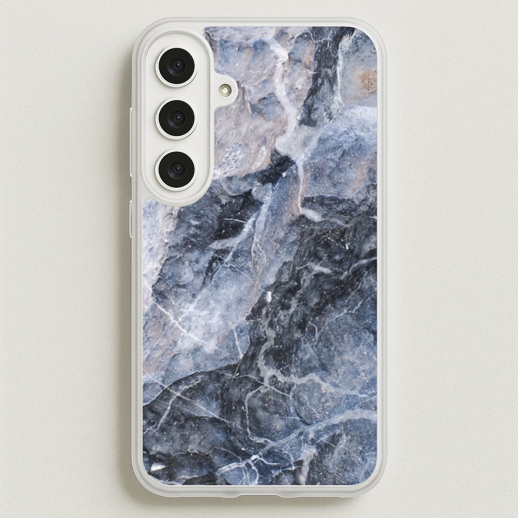 Grey and White Marble Phone Case for Galaxy S25FE