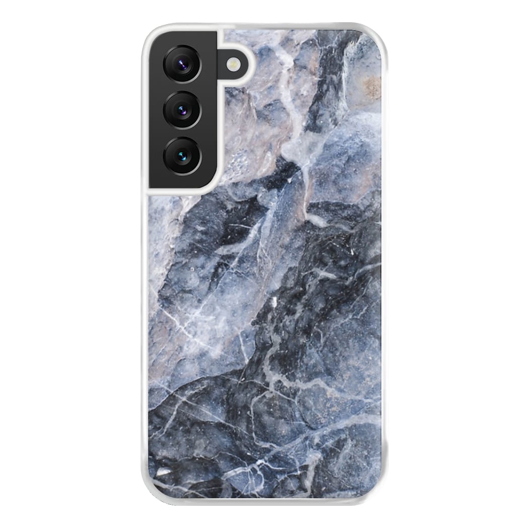 Grey and White Marble Phone Case for Galaxy S22 Plus