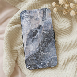 Grey and White Marble Wallet Phone Case