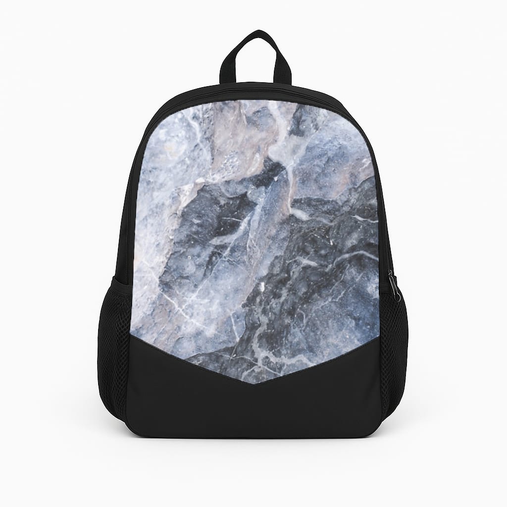 Grey and White Marble Backpack