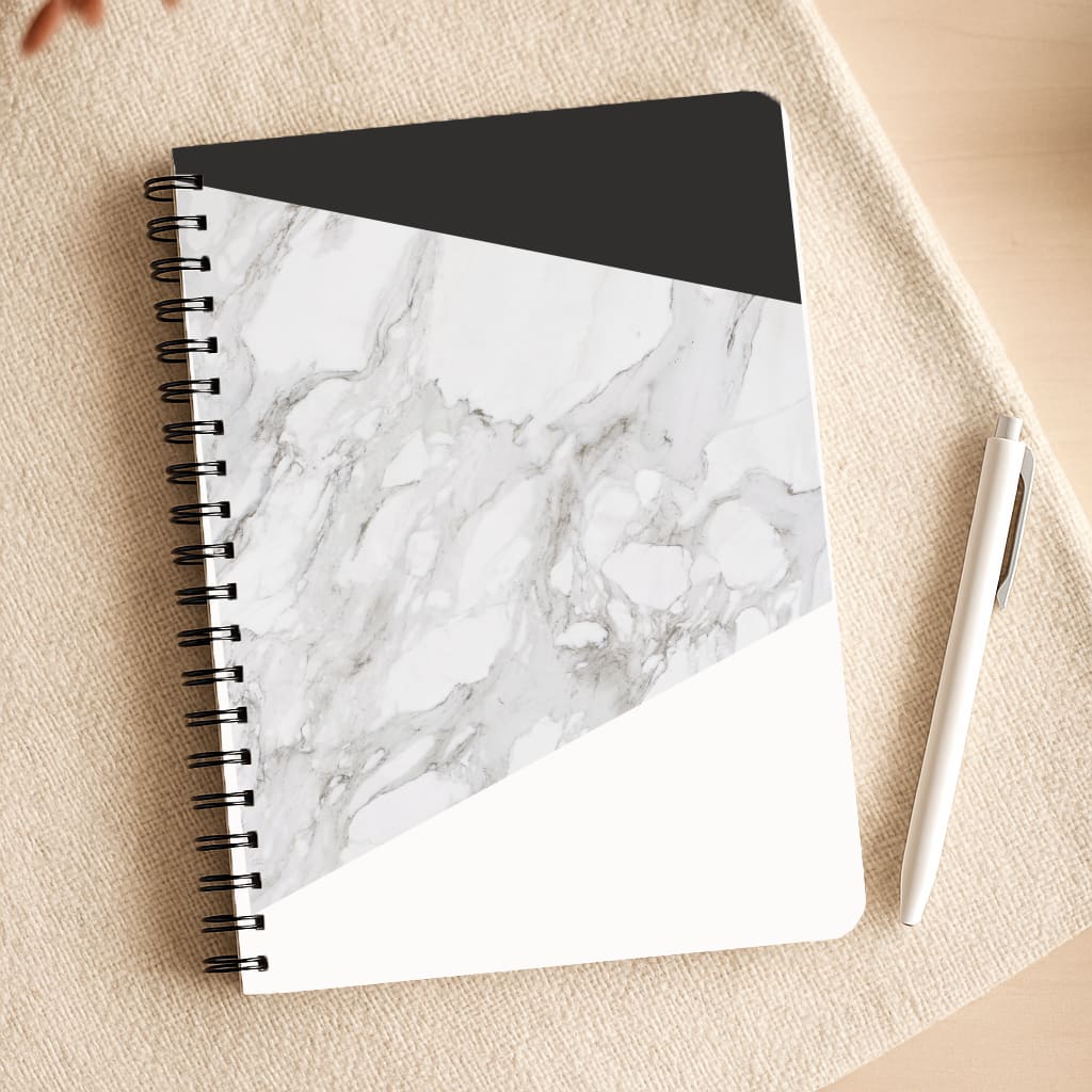 White, Black and Marble Pattern Notepad