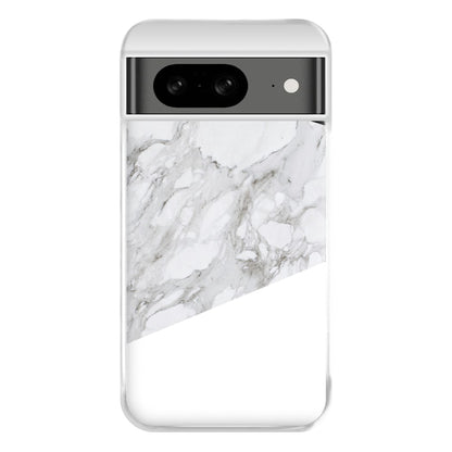 White, Black and Marble Pattern Phone Case for Google Pixel 8