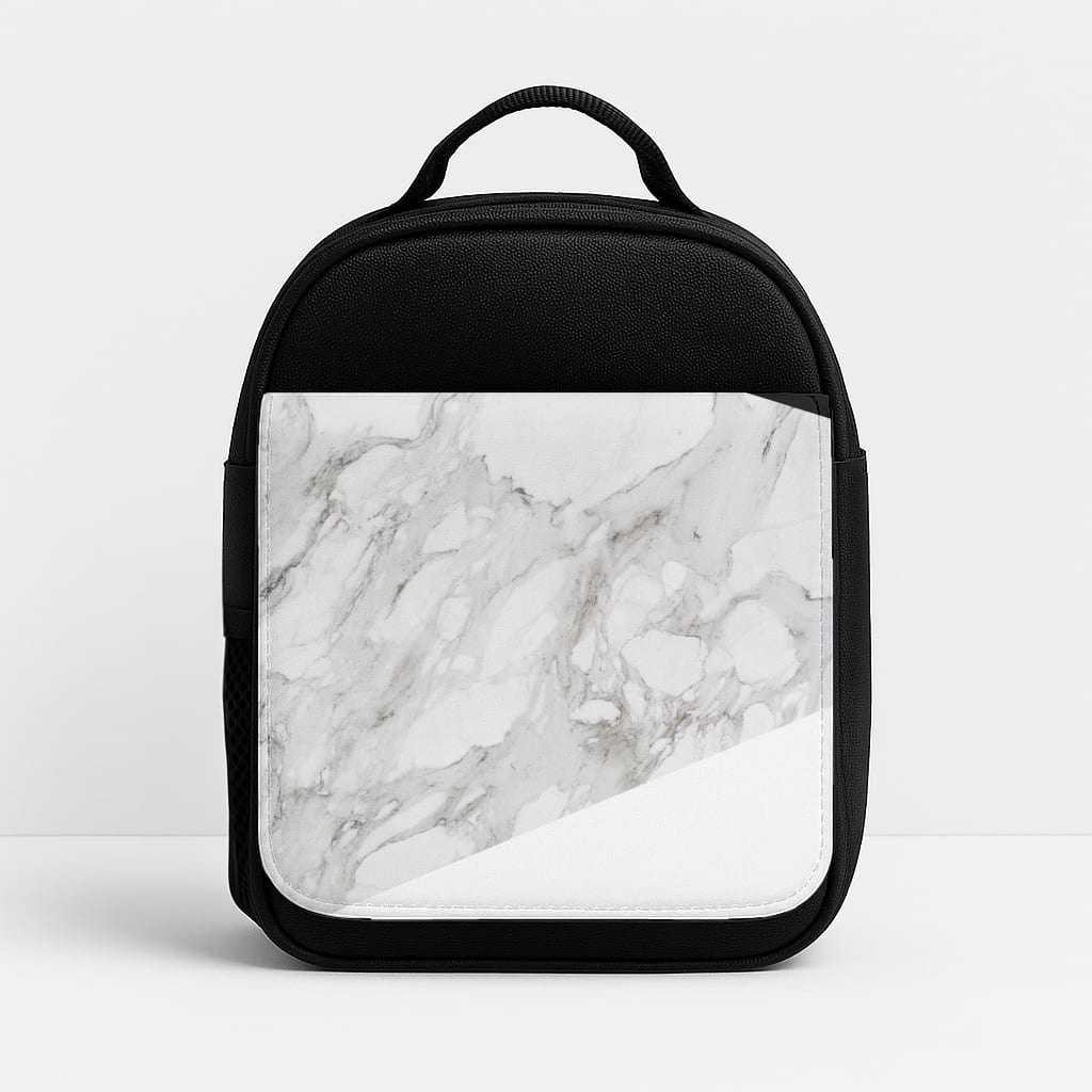 White, Black and Marble Pattern Lunchbox