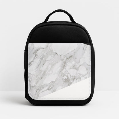 White, Black and Marble Pattern Insulated Lunchbox