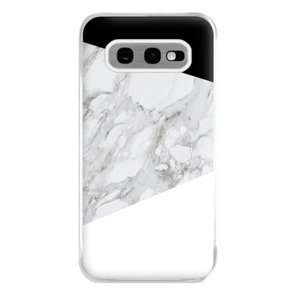 White, Black and Marble Pattern Phone Case for Galaxy S10e