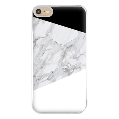 White, Black and Marble Pattern Phone Case for iPhone 6 Plus / 7 Plus / 8 Plus