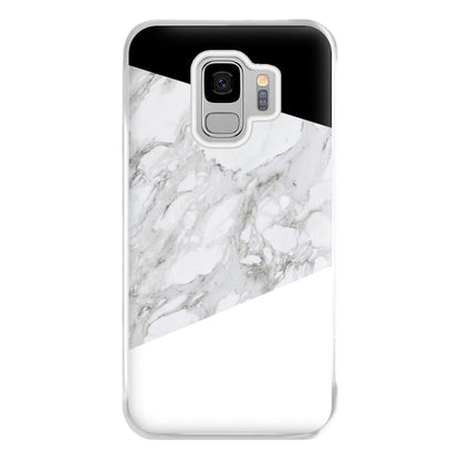 White, Black and Marble Pattern Phone Case for Galaxy S9 Plus