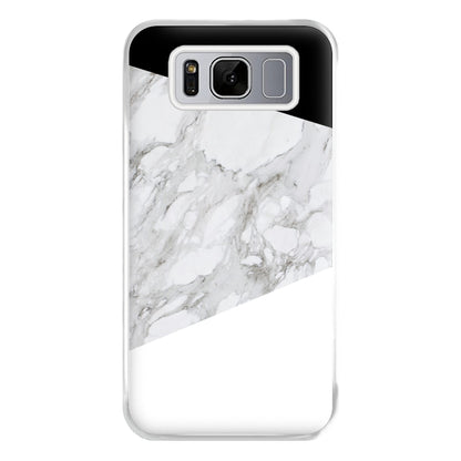 White, Black and Marble Pattern Phone Case for Galaxy S8 Plus