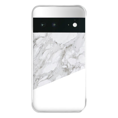 White, Black and Marble Pattern Phone Case for Google Pixel 6a