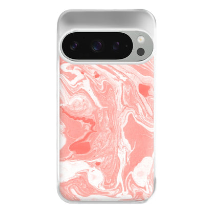 Pink Swirly Marble Phone Case for Google Pixel 9 Pro XL