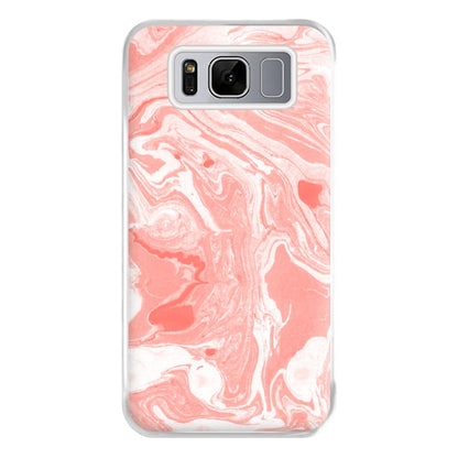 Pink Swirly Marble Phone Case for Galaxy S8 Plus