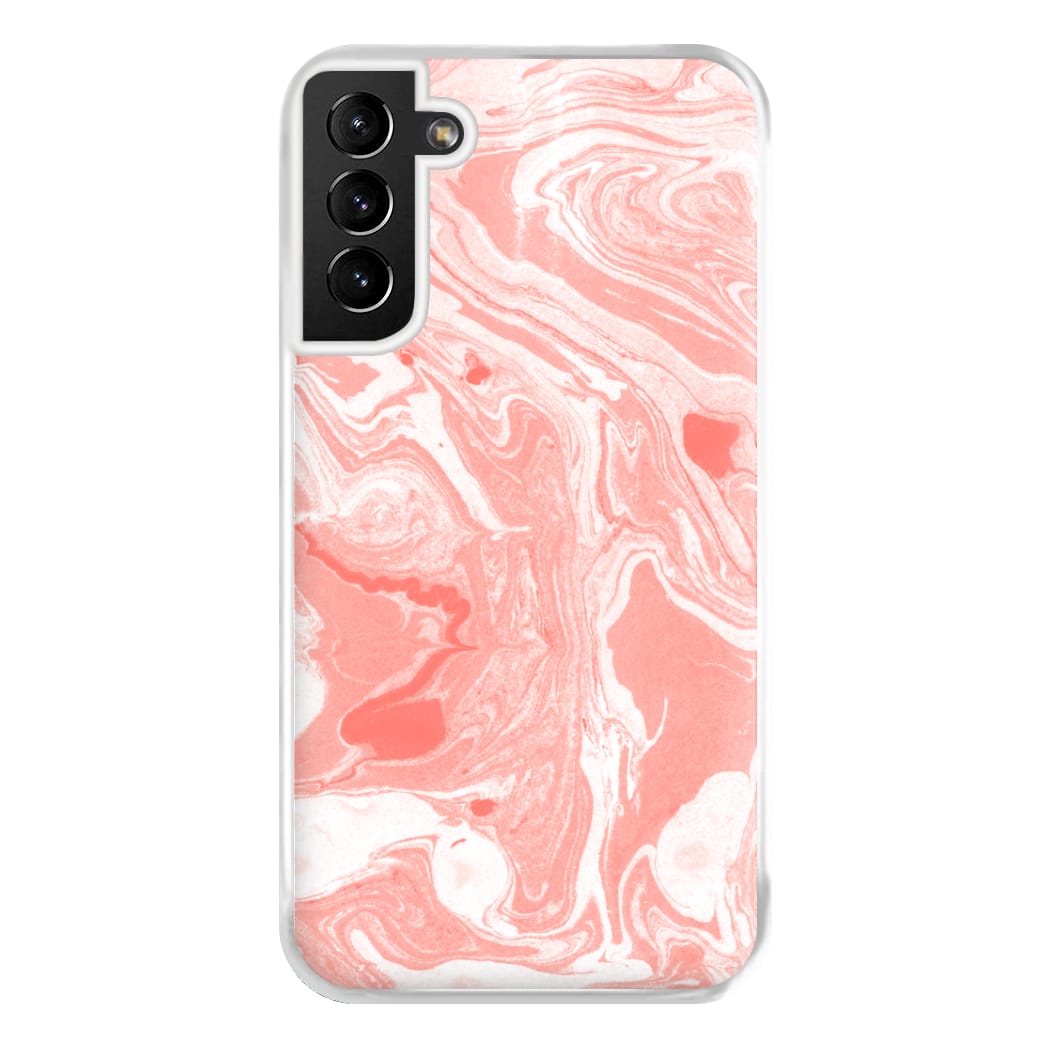 Pink Swirly Marble Phone Case for Galaxy S21 Plus