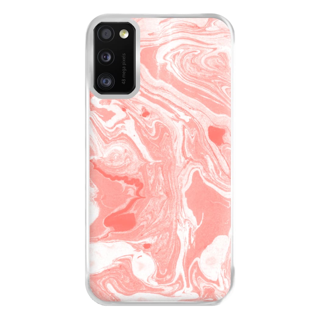 Pink Swirly Marble Phone Case for Galaxy A41