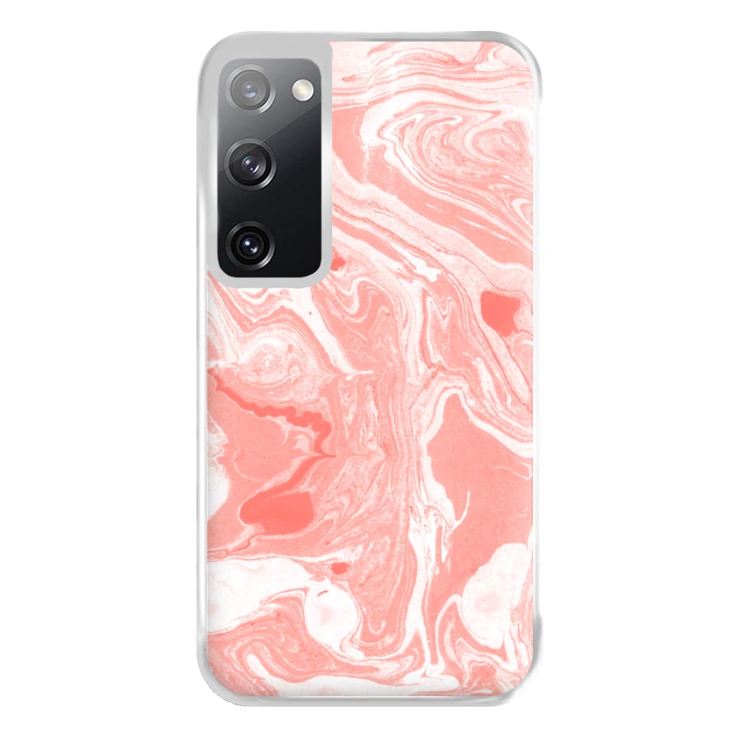 Pink Swirly Marble Phone Case for Galaxy S20