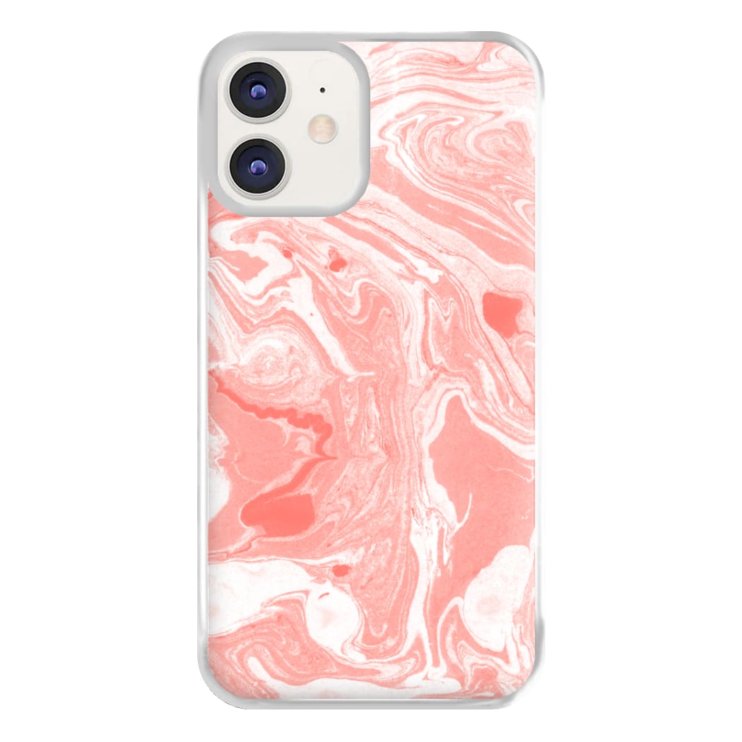 Pink Swirly Marble Phone Case for iPhone 12 / 12 Pro