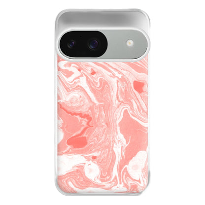 Pink Swirly Marble Phone Case for Google Pixel 9 / 9 Pro