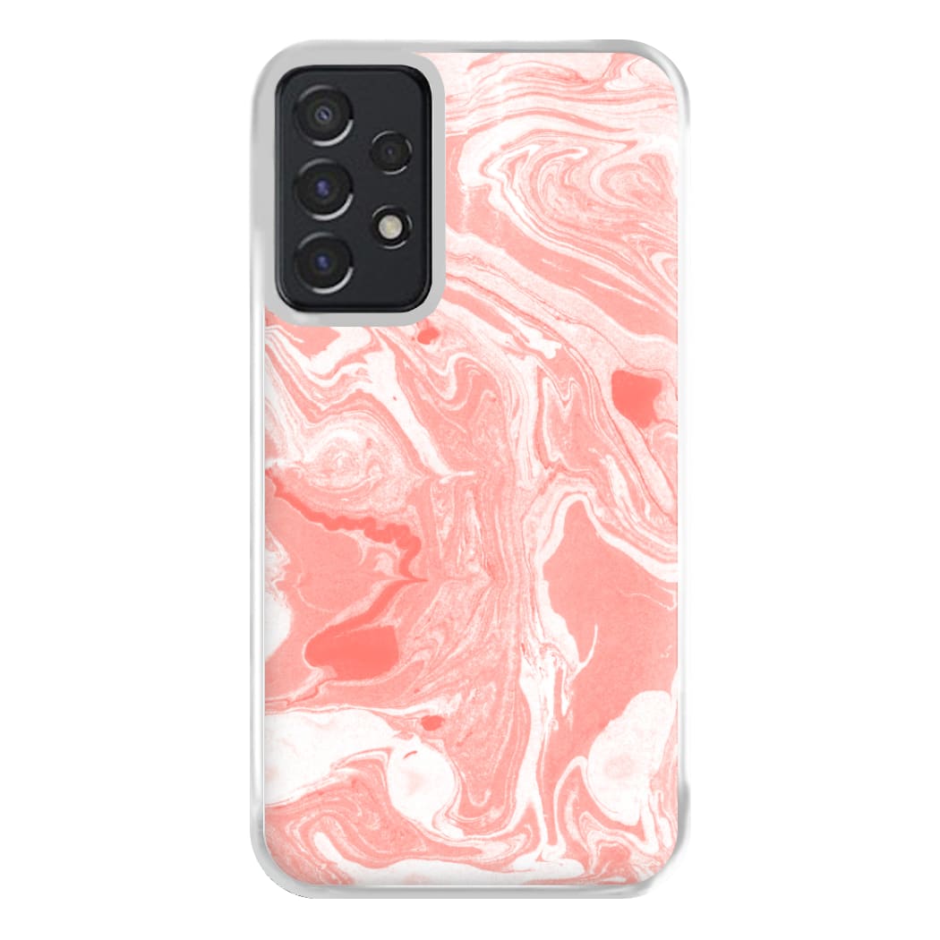 Pink Swirly Marble Phone Case for Galaxy A52 / A52s