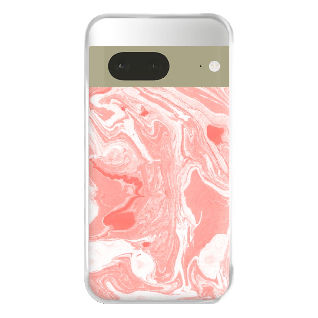 Pink Swirly Marble Phone Case for Google Pixel 7a