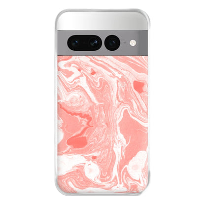 Pink Swirly Marble Phone Case for Google Pixel 7 Pro