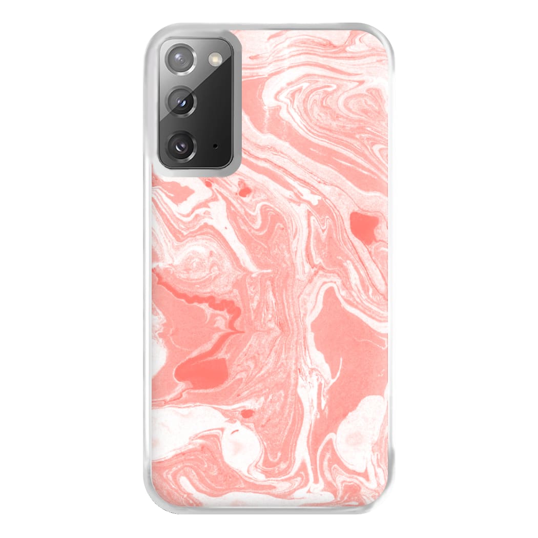 Pink Swirly Marble Phone Case for Galaxy Note 20 Ultra