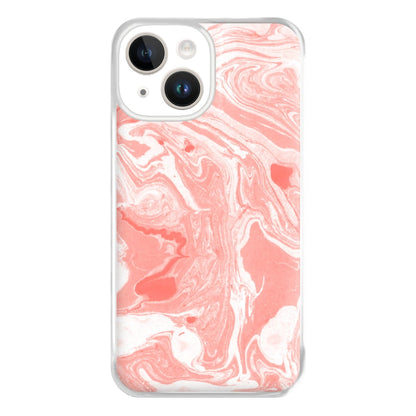 Pink Swirly Marble Phone Case for iPhone 14