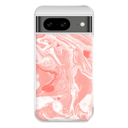 Pink Swirly Marble Phone Case for Google Pixel 8