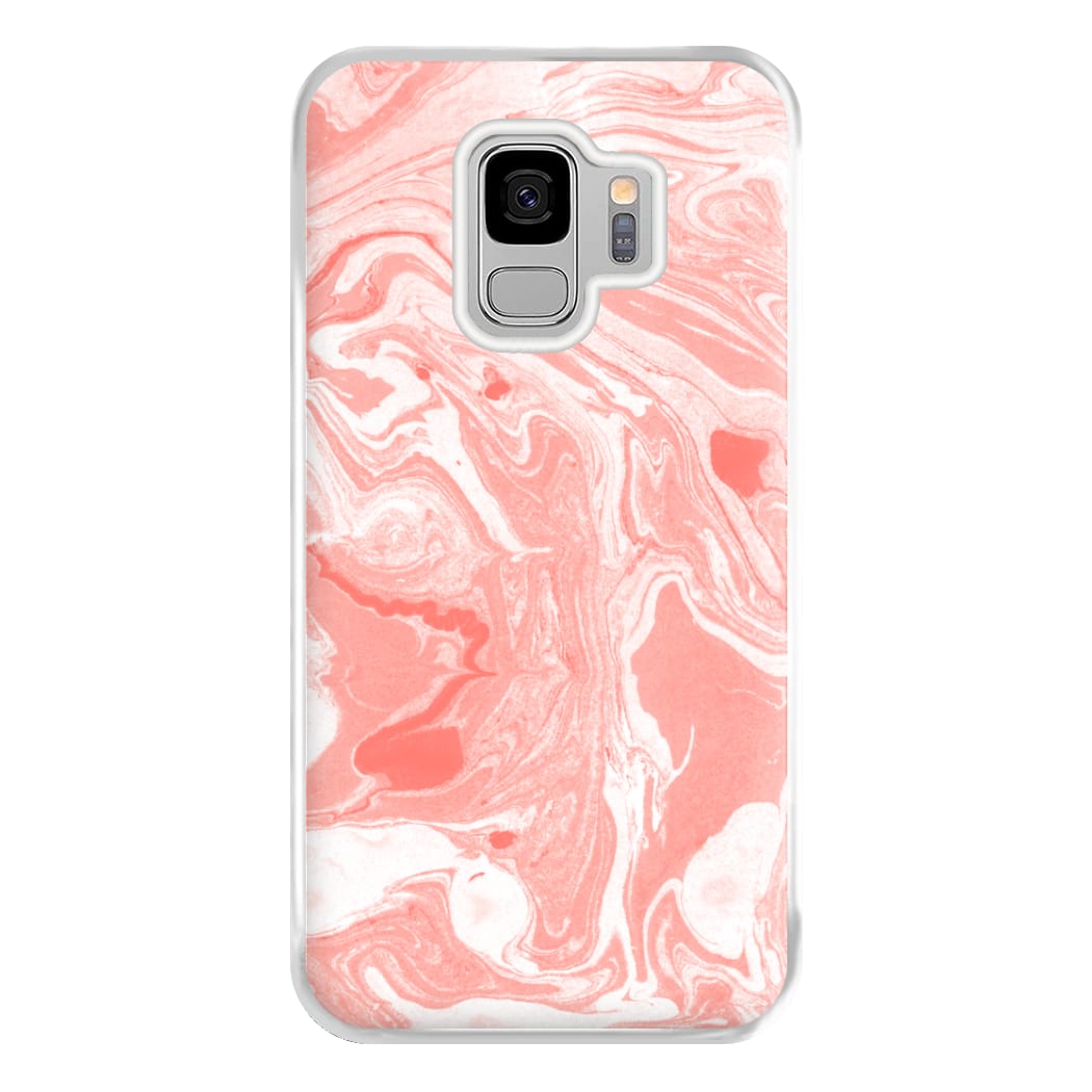 Pink Swirly Marble Phone Case for Galaxy S9 Plus