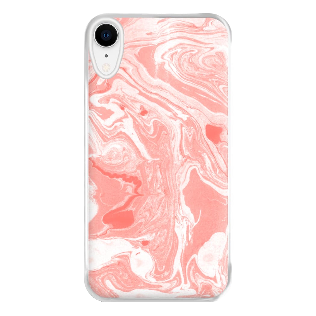 Pink Swirly Marble Phone Case for iPhone XR