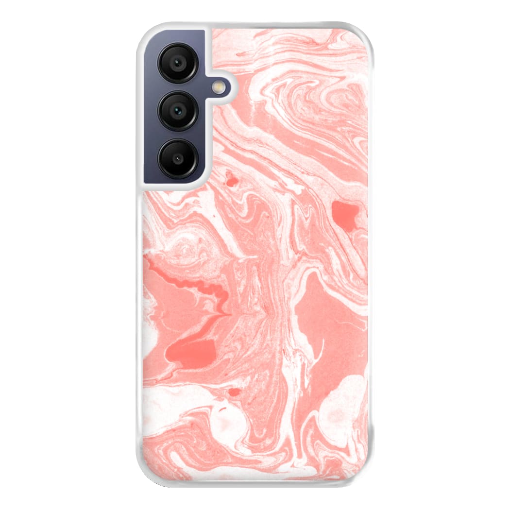 Pink Swirly Marble Phone Case for Galaxy A16